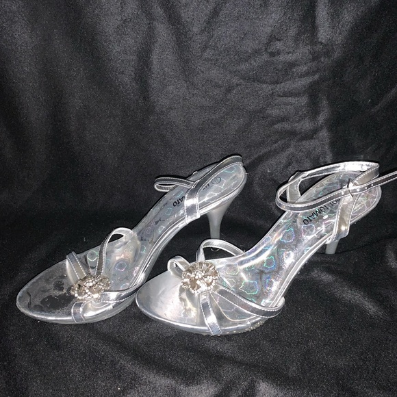 Hot tomato silver sparkle shoes worn once - Picture 2 of 4